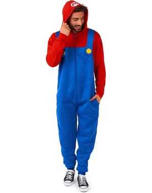 Mario kostīms Onesie pieaugušajiem - Super Mario Bros