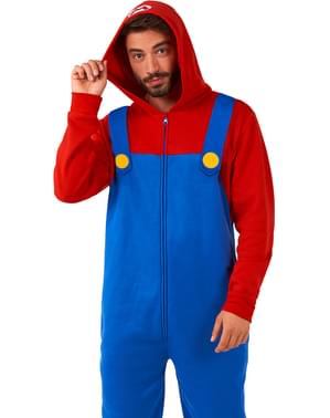 Mario Onesie kostnaður fyrir fullorðna - Super Mario Bros