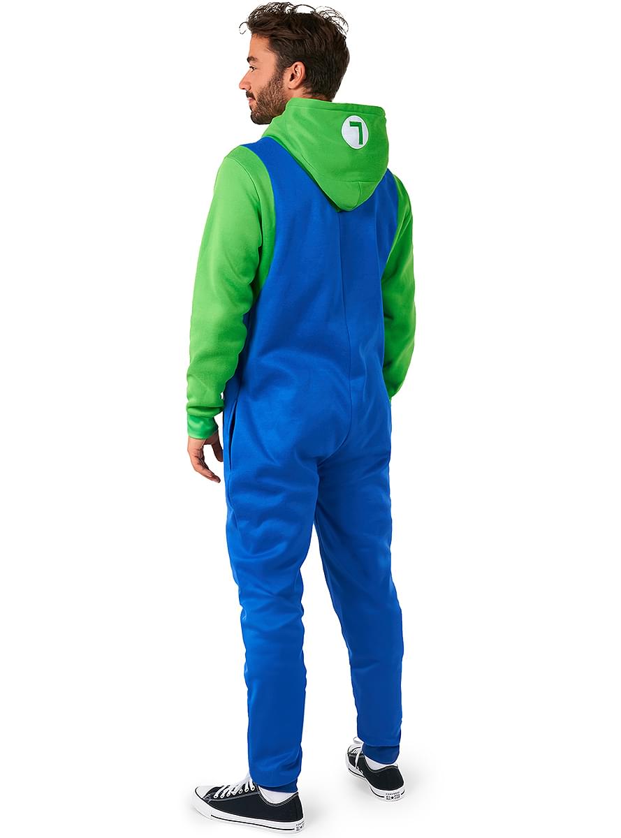 Luigi kostüüm onesie täiskasvanutele - Super Mario Bros