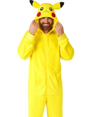 Pikachu Kigurumi Macacão Pijama Roupa Fantasia Cosplay Verão Adulto Oficial  Pokémon