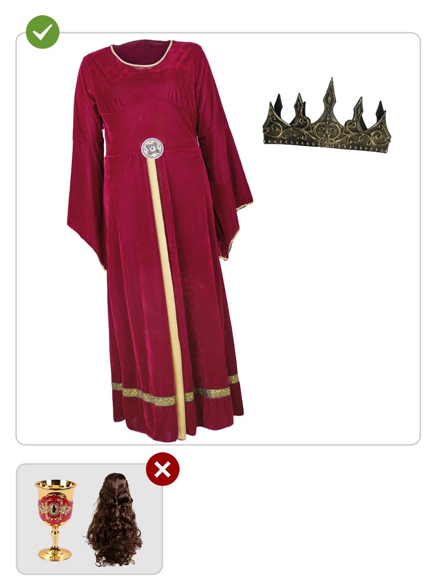 Costume da Lady Ginevra da donna taglie forti