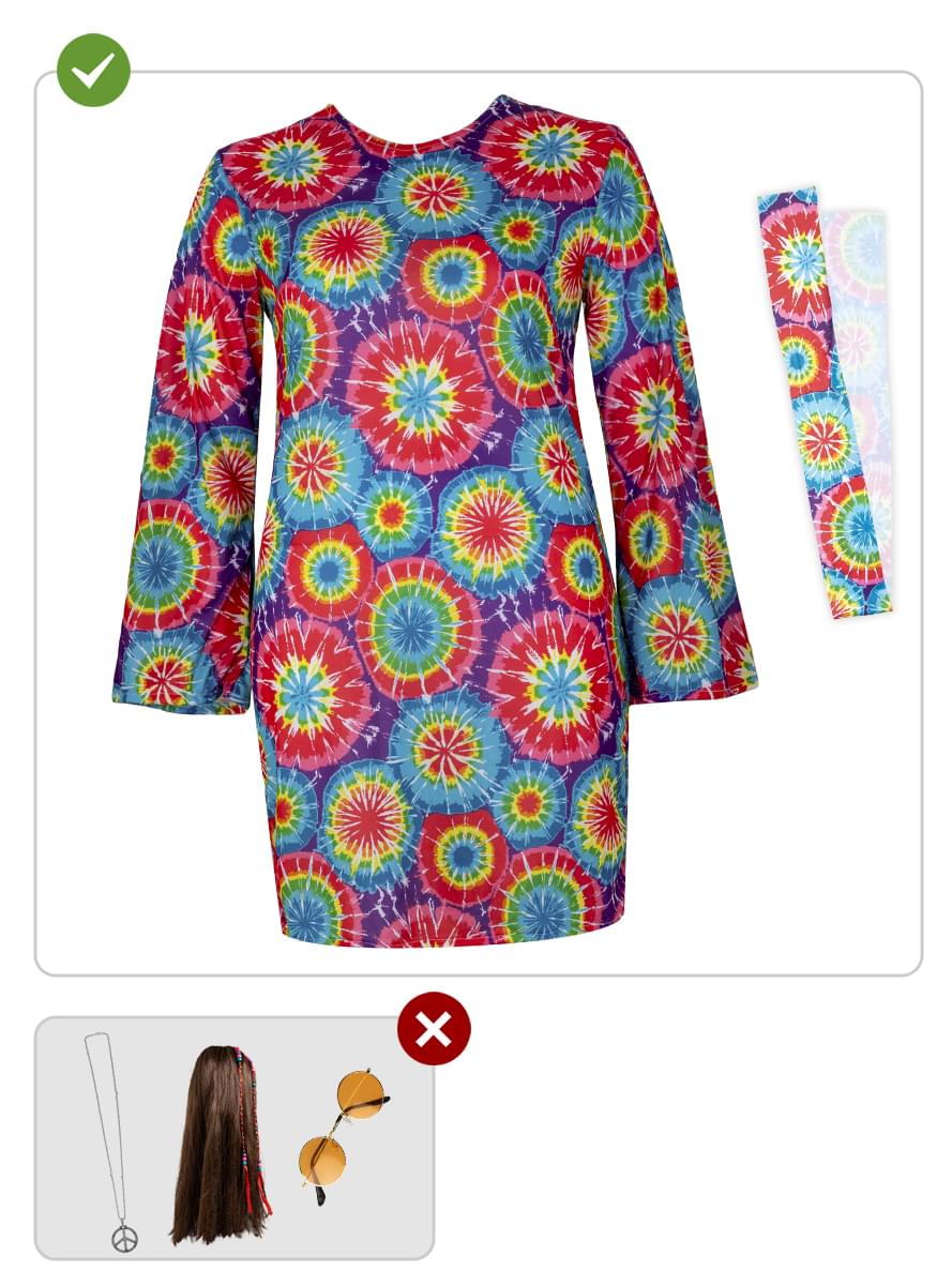 60’s Hippie Costume for Women Plus Size
