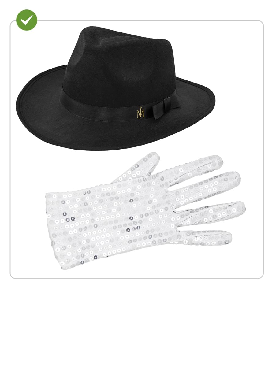 Michael Jackson Hut und Handschuh