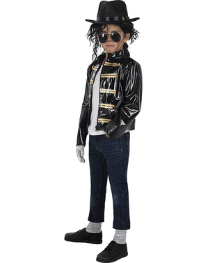 Zwarte militaire jas Michael Jackson voor kinderen