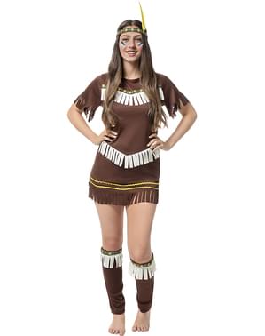 Native Indian Woman Authentic Costume Western Fancy Dress Wild West Cowgirl  - Abracadabra Fancy Dress