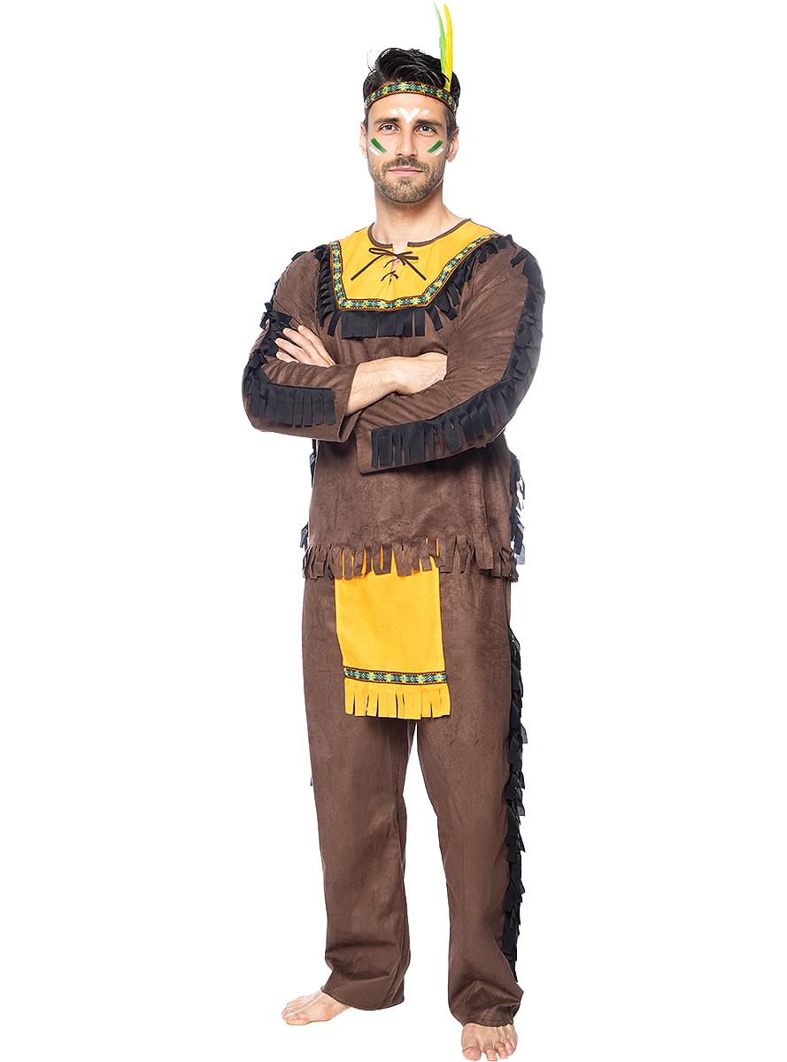 Disfraz de Indio Deluxe para hombre talla grande
