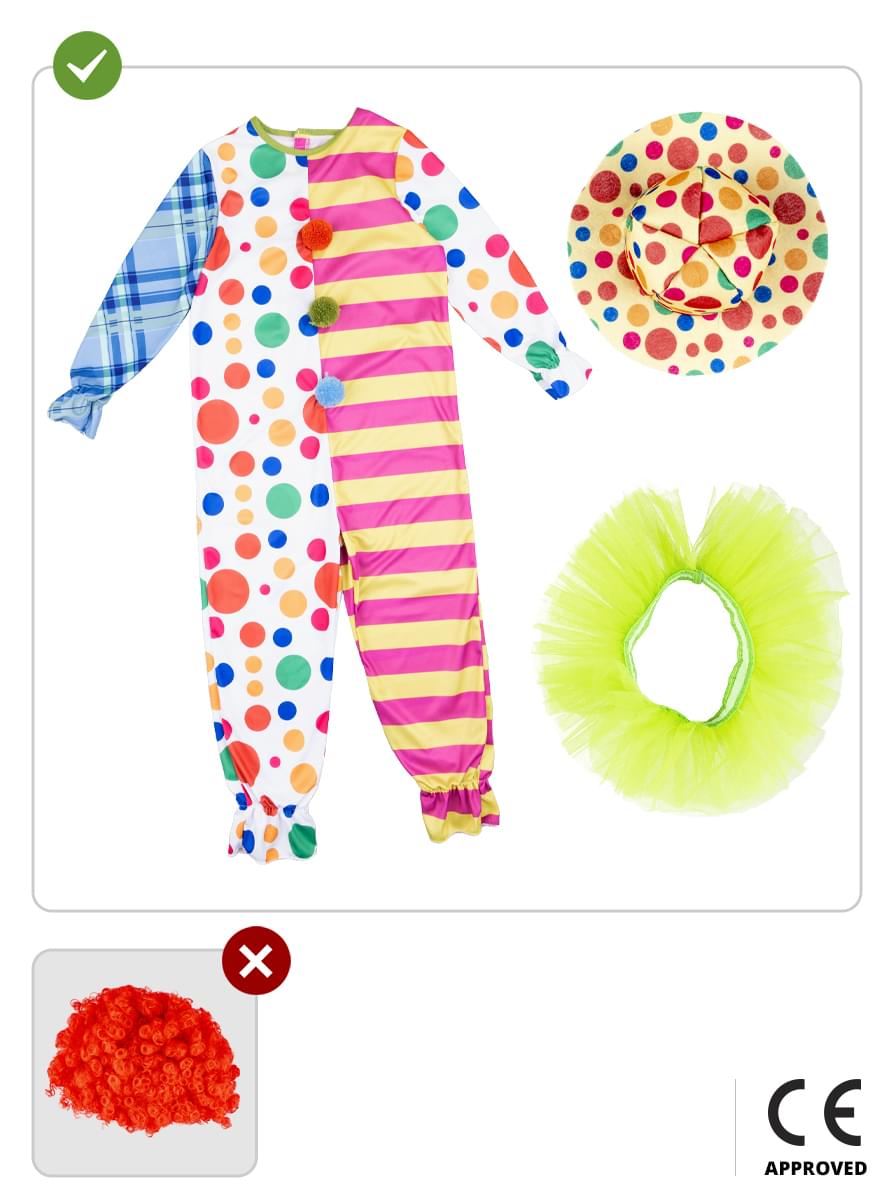 Disfraz de payaso Deluxe para niño