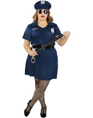 Disfraz de policía con gorro para mujer