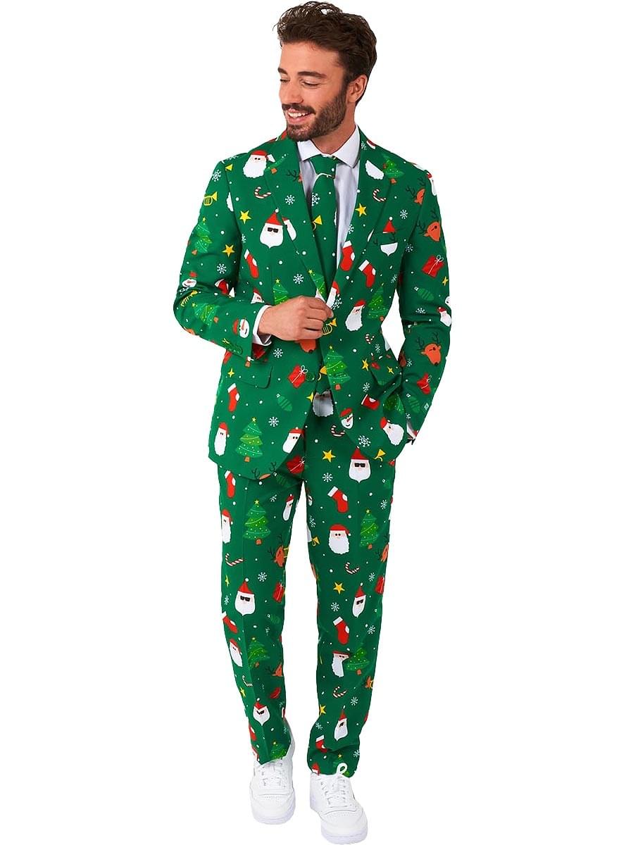 Groen kerstmannenpak 