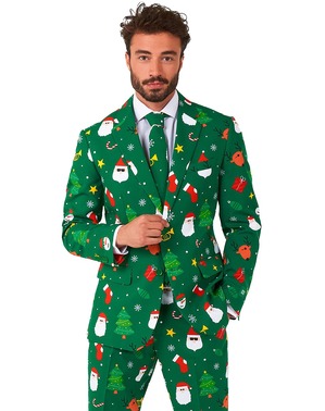 Weihnachtsmann Anzug grün 