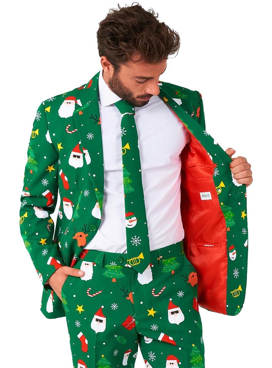 Weihnachtsmann Anzug grün 