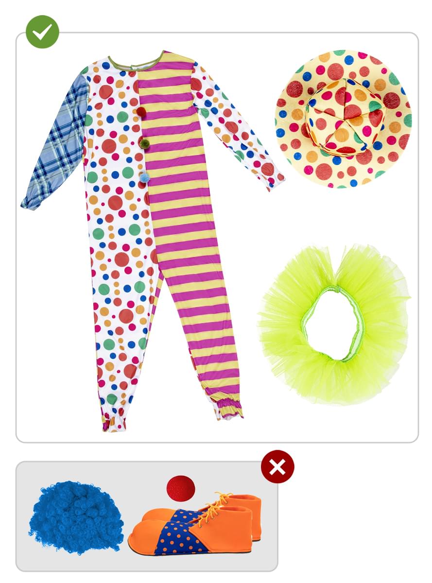 תחפושת ליצן דלוקס לגברים