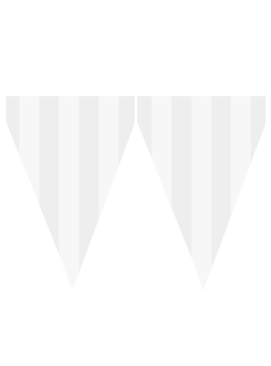 1 Banner with White Flags - Plain Colours