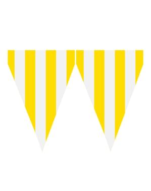 1 Banner with Yellow Flags - Plain Colours