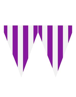 1 Banner with Purple Flags - Plain Colours