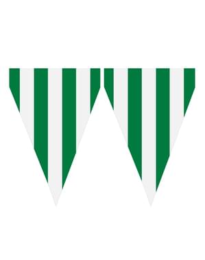 1 Banner with Green Flags - Plain Colours