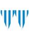 1 Banner with Navy Blue Flags - Plain Colours