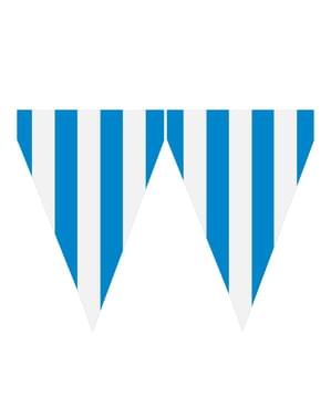 1 Banner with Navy Blue Flags - Plain Colours