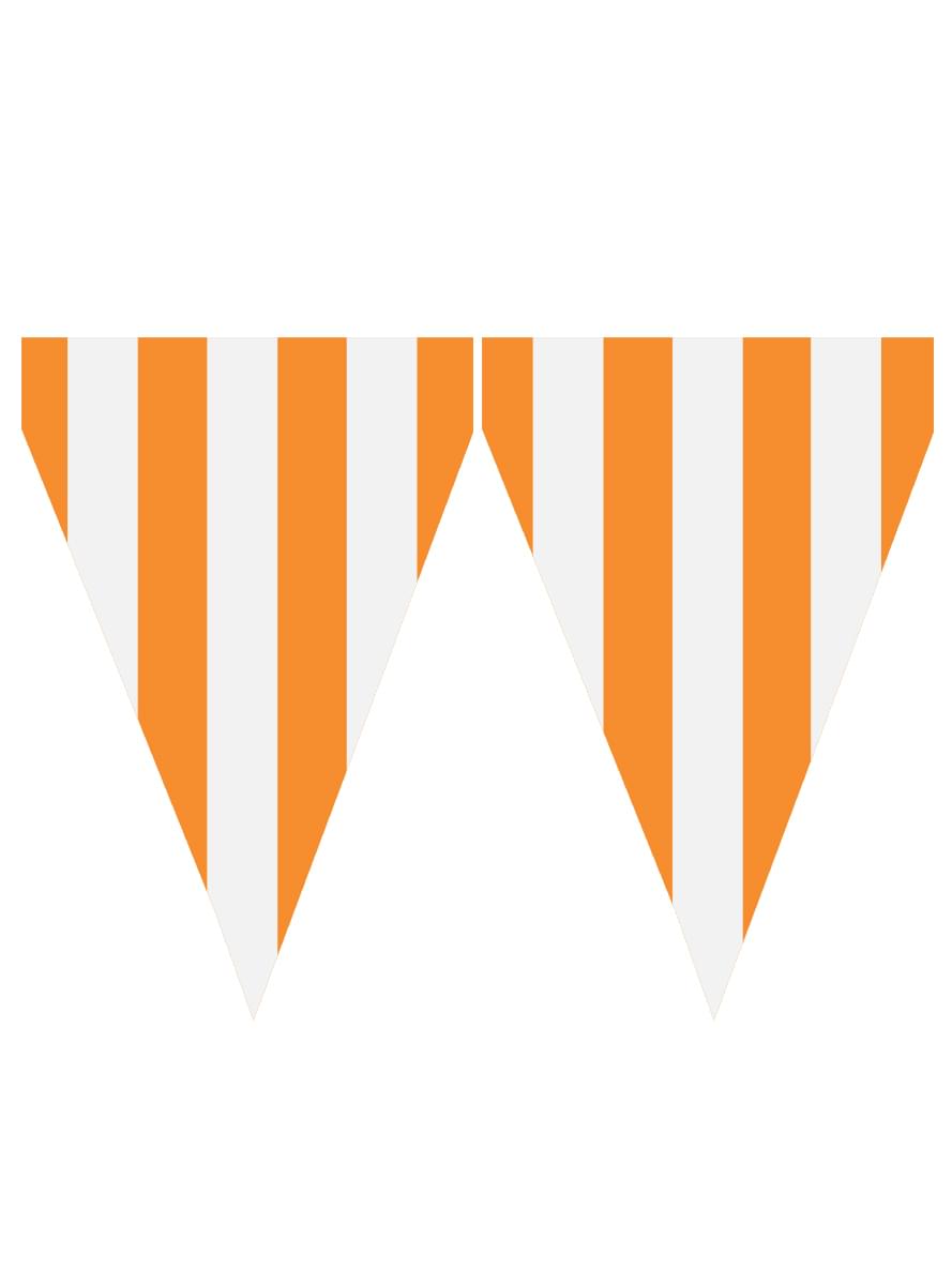 1 Fähnchengirlande orange - Unifarben