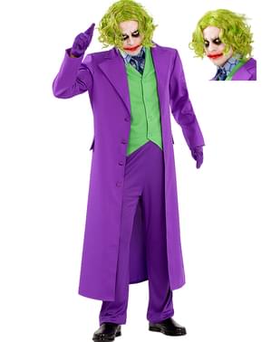 Joker Kostüm mit Perücke in großer Größe - The Dark Knight