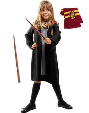 Hermione Granger kostume með fylgihlutum fyrir stúlkur