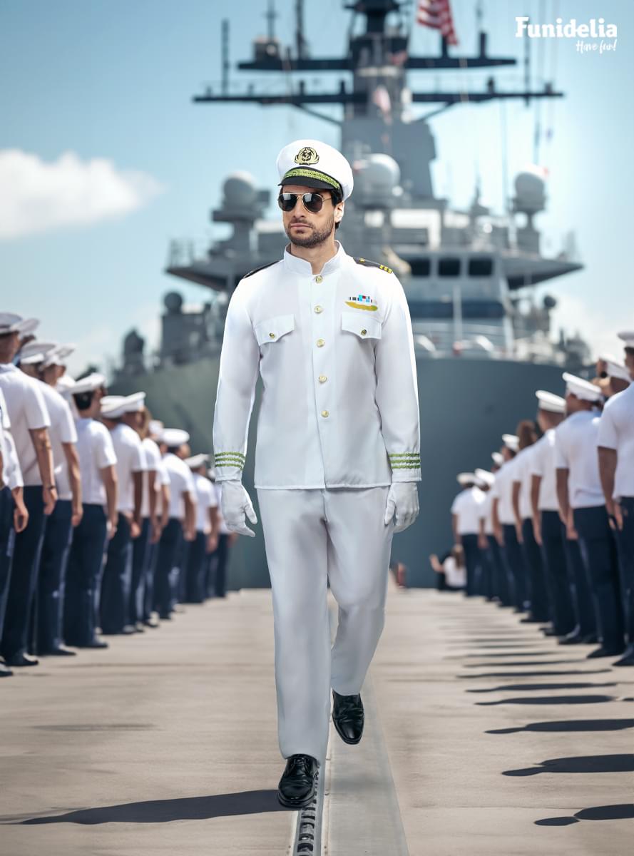 Fato de capitão da marinha para homem