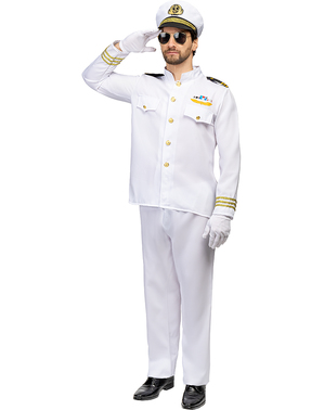 Skibskaptajn kostume til mænd