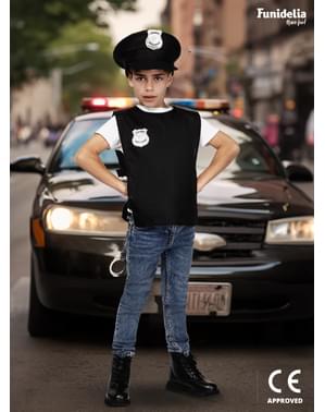 Disfraz de oficial de policía para niños, disfraz de policía de lujo para  niños con accesorios, disfraces de Halloween para niños y niñas, disfraz de