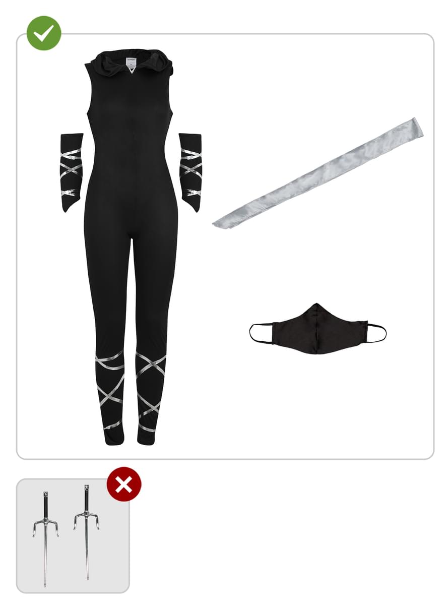 Strój Ninja dla kobiet Plus Size