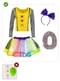 Deluxe clown costume for plus-size women