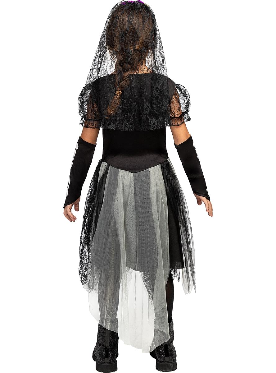 Skeleton Bride Costume for Girls