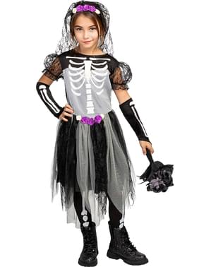 Skeleton Bride Costume for Girls