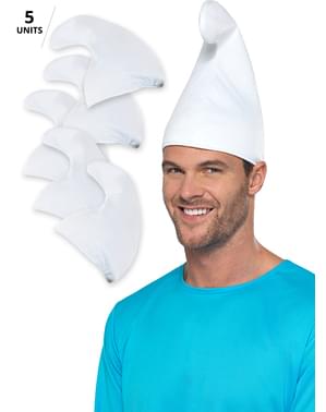 5 gorros de Smurf