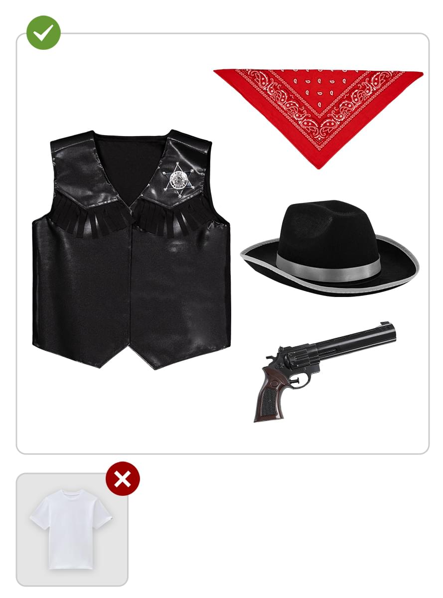 Cowboy Kit für Herren mit Waffe