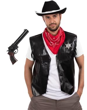 Męski zestaw kowbojski z pistoletem