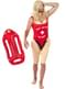 Costume da bagnino da uomo con salvagente gonfiabile