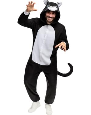 Täiskasvanute kass onesie kostüüm