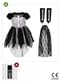 Costume da sposa scheletro per bambina
