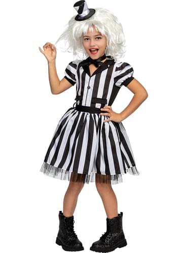 Disfraz de Beetlejuice para niña