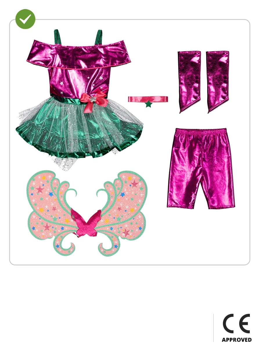 Flora-kostyme for jenter - Winx Club