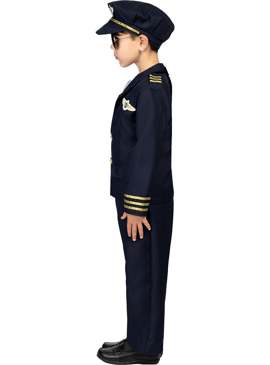 Maskeraddräkt flygpilot för barn