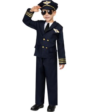 Fato de piloto de aviões para menino