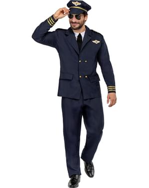 Letalski pilot kostum za moške večje velikosti