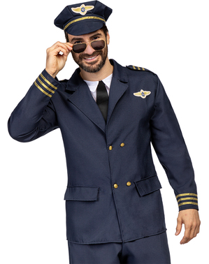 Disfraz de piloto de aviones para hombre talla grande