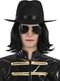 Peluca lisa y gafas de Michael Jackson
