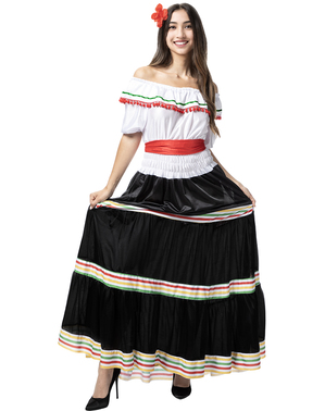 Meksikansk kostyme til kvinner pluss størrelse