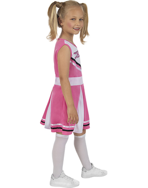 Cheerleader Kostüm rosa für Mädchen