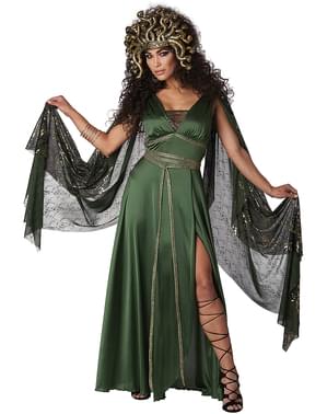 Disfraz de Medusa reina de las gorgonas para mujer