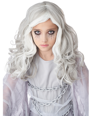 Glow-in-the-Dark Ghost Bride Wig for girls