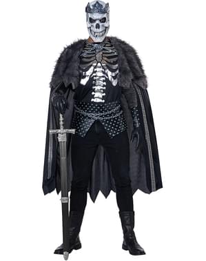 Disfraz de esqueleto Rey de los muertos para hombre